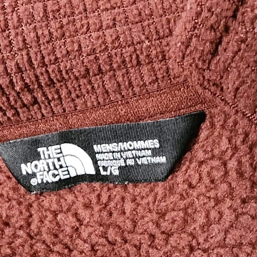 THE NORTH FACE MEN'S TEXTURED CAP ROCK 1/4 ZIP FLEECE PULLOVER SZ LARGE